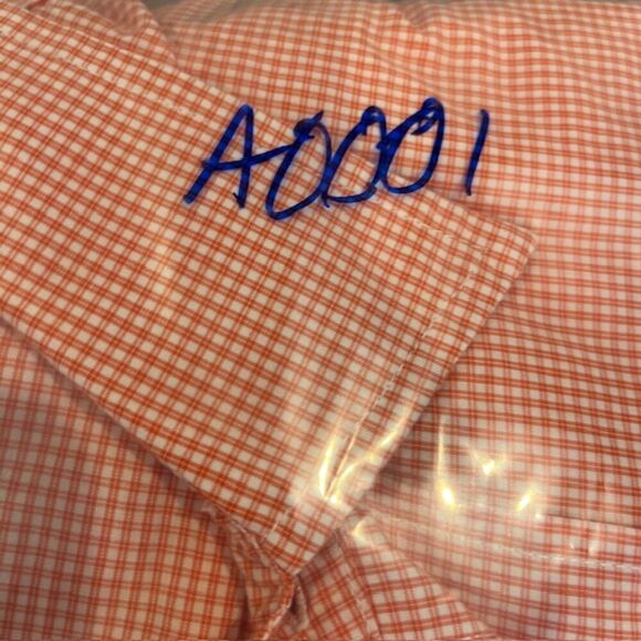 Gap Men's Button Front Dress Shirt Orange White Gingham Check Cotton Size XXL - Picture 9 of 9